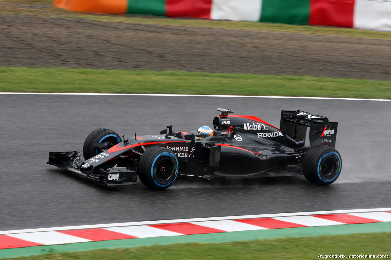 GP GIAPPONE, 25.09.2015 - Prove Libere 1, Fernando Alonso (ESP) McLaren Honda MP4-30