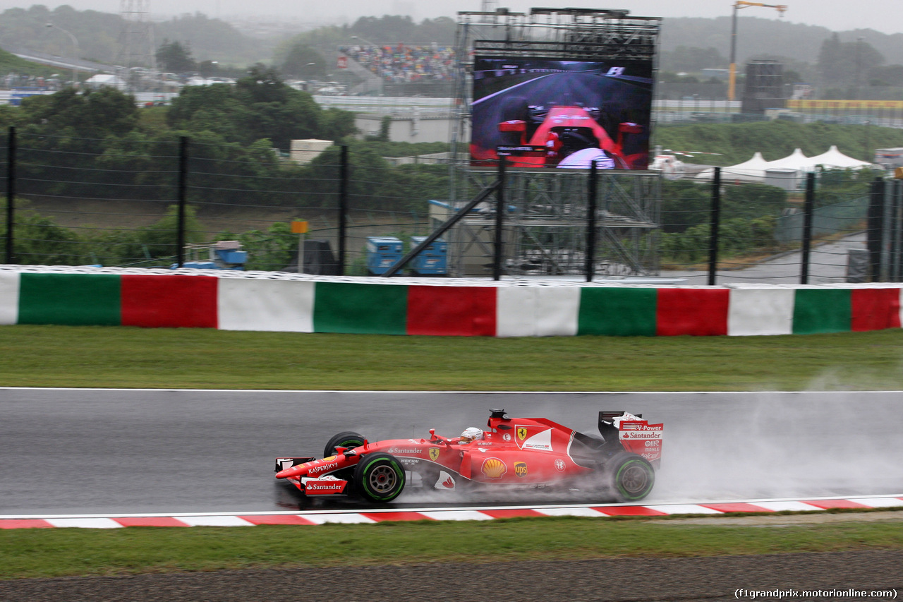 GP GIAPPONE, 25.09.2015 - Prove Libere 1, Sebastian Vettel (GER) Ferrari SF15-T