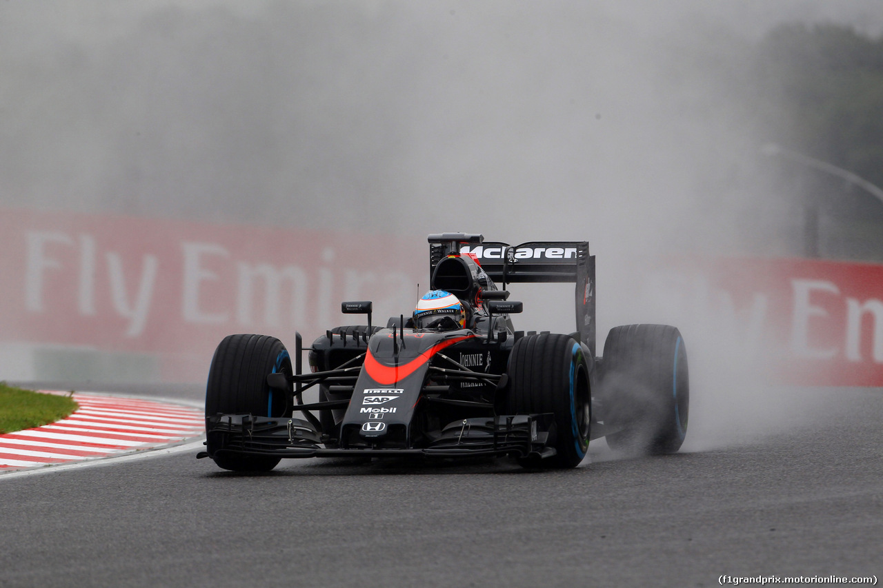 GP GIAPPONE, 25.09.2015 - Prove Libere 1, Fernando Alonso (ESP) McLaren Honda MP4-30