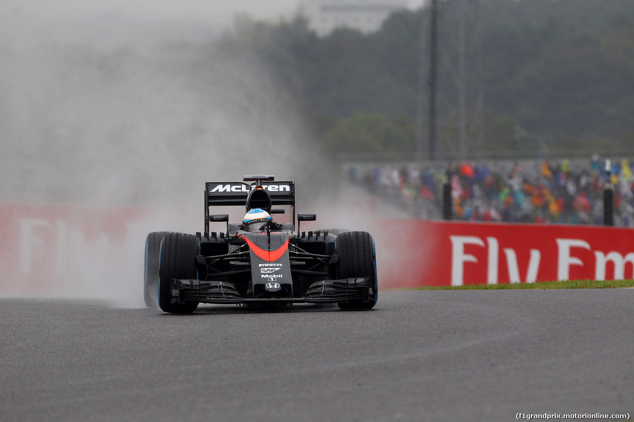 GP GIAPPONE, 25.09.2015 - Prove Libere 1, Fernando Alonso (ESP) McLaren Honda MP4-30