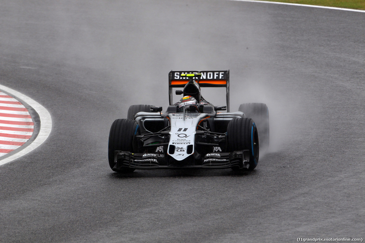 GP GIAPPONE, 25.09.2015 - Prove Libere 1, Sergio Perez (MEX) Sahara Force India F1 VJM08