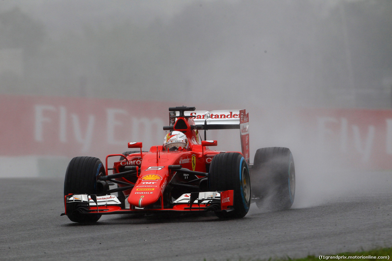 GP GIAPPONE, 25.09.2015 - Prove Libere 1, Sebastian Vettel (GER) Ferrari SF15-T