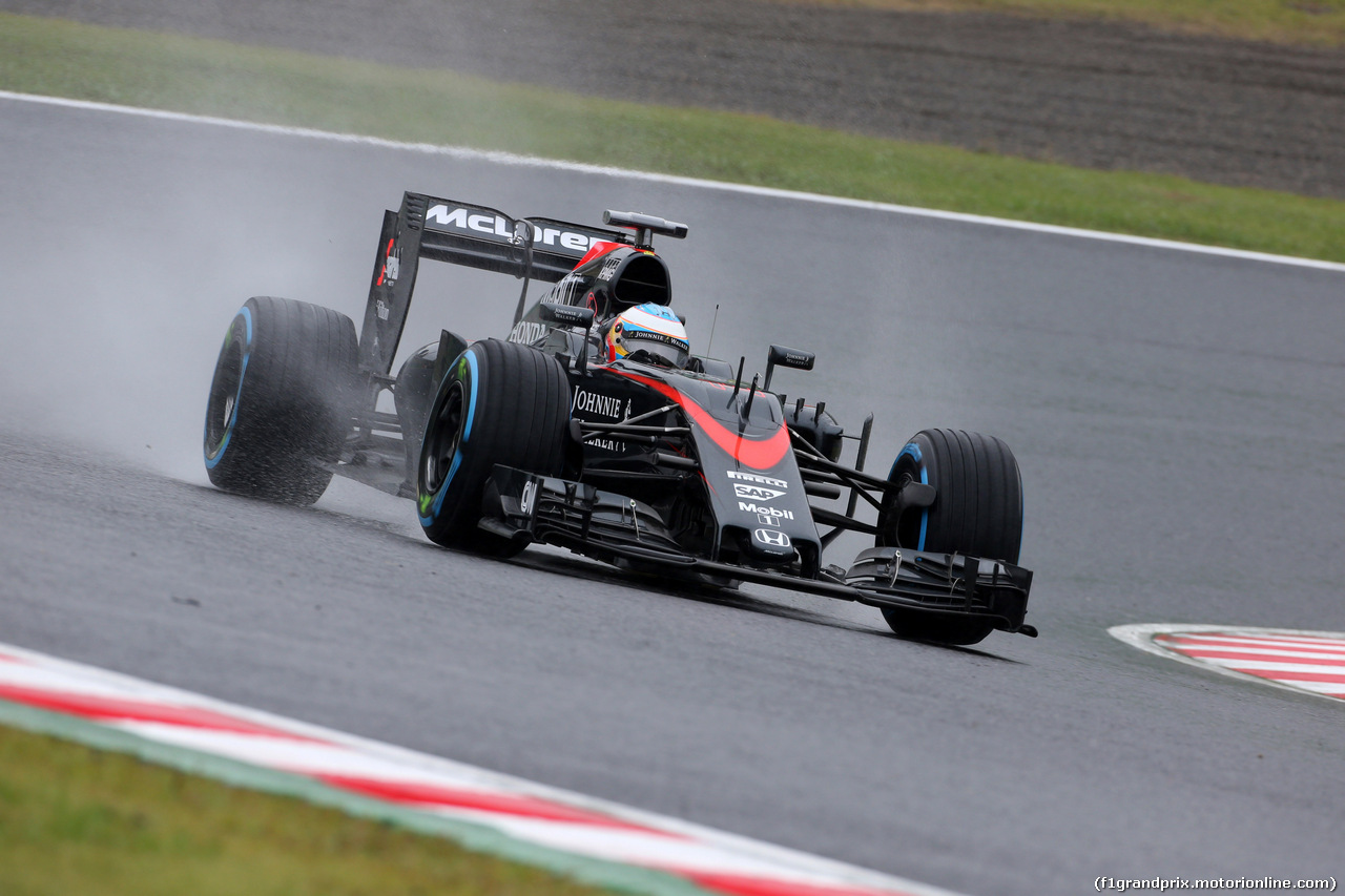 GP GIAPPONE, 25.09.2015 - Prove Libere 1, Fernando Alonso (ESP) McLaren Honda MP4-30