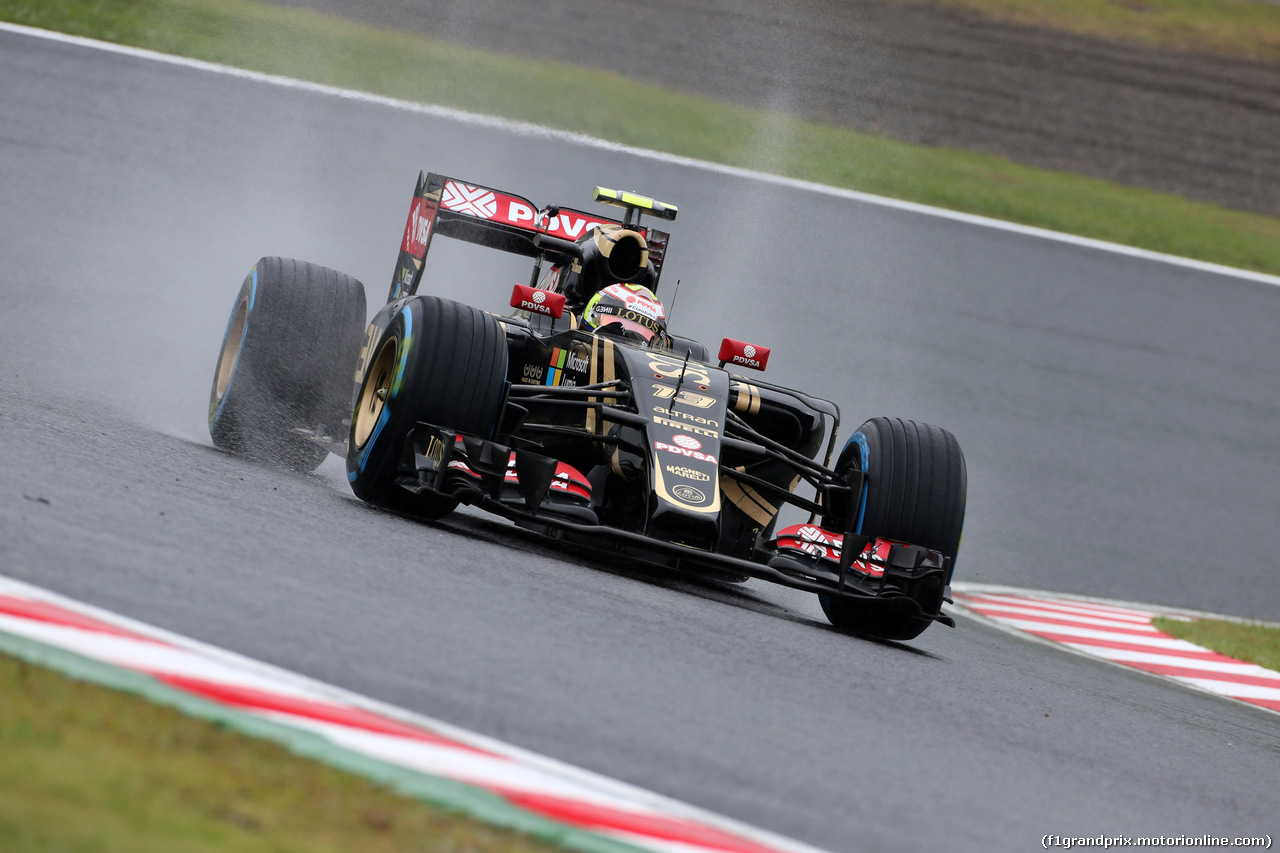 GP GIAPPONE, 25.09.2015 - Prove Libere 1, Pastor Maldonado (VEN) Lotus F1 Team E23