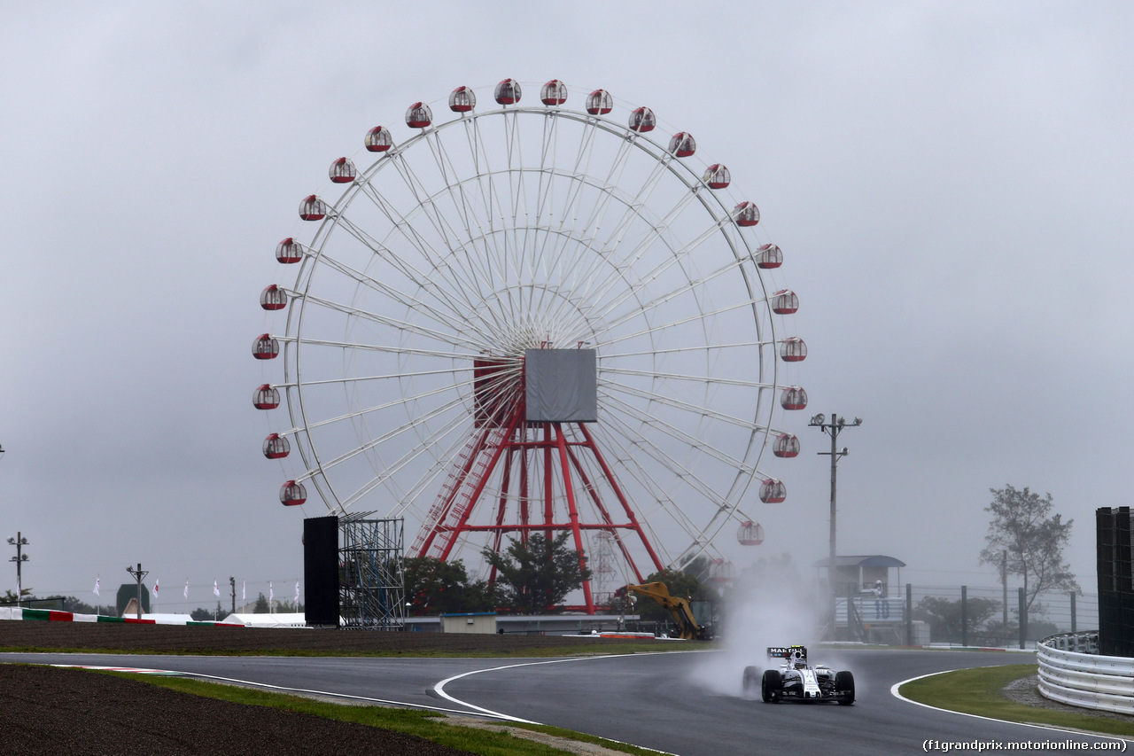 GP GIAPPONE, 25.09.2015 - Prove Libere 1, Valtteri Bottas (FIN) Williams F1 Team FW37