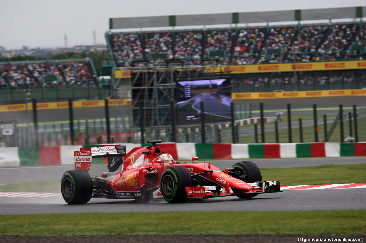 GP GIAPPONE, 25.09.2015 - Prove Libere 2, Sebastian Vettel (GER) Ferrari SF15-T