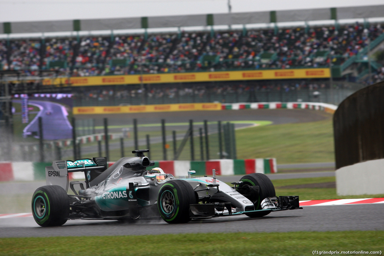 GP GIAPPONE, 25.09.2015 - Prove Libere 2, Lewis Hamilton (GBR) Mercedes AMG F1 W06