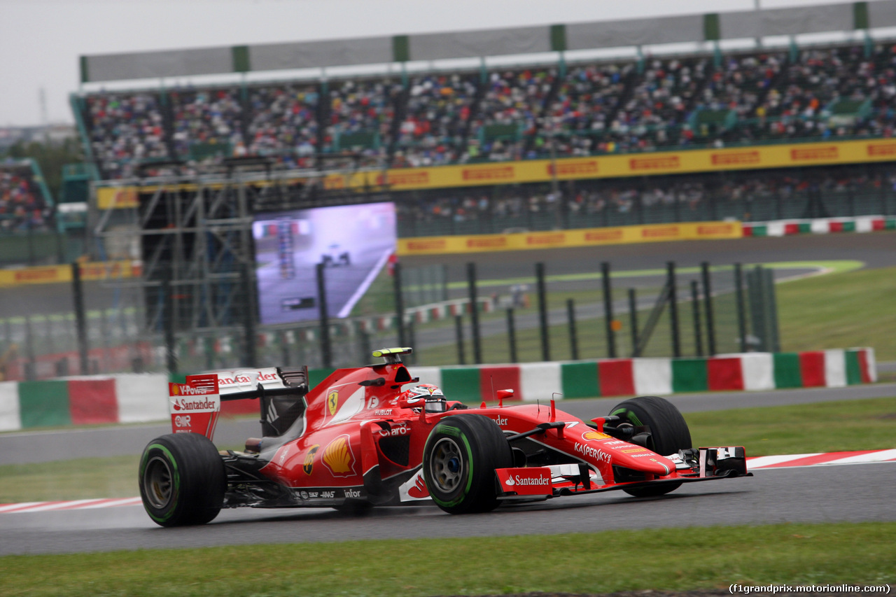GP GIAPPONE, 25.09.2015 - Prove Libere 2, Kimi Raikkonen (FIN) Ferrari SF15-T