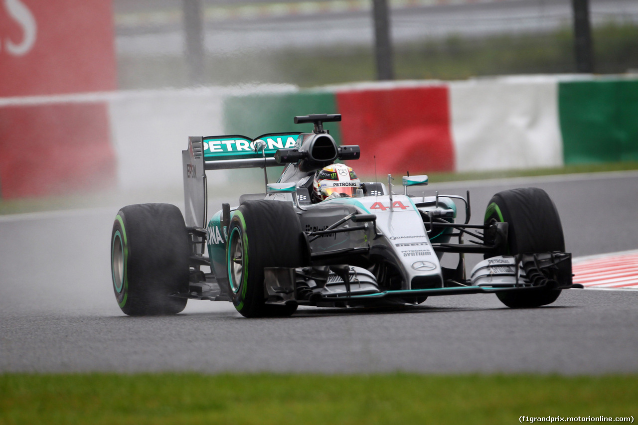 GP GIAPPONE, 25.09.2015 - Prove Libere 2, Lewis Hamilton (GBR) Mercedes AMG F1 W06