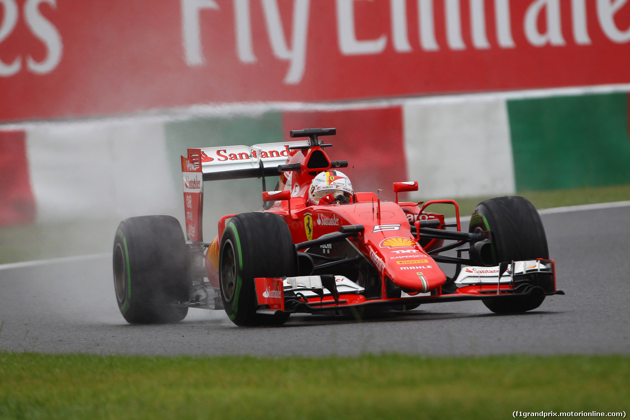 GP GIAPPONE, 25.09.2015 - Prove Libere 2, Sebastian Vettel (GER) Ferrari SF15-T