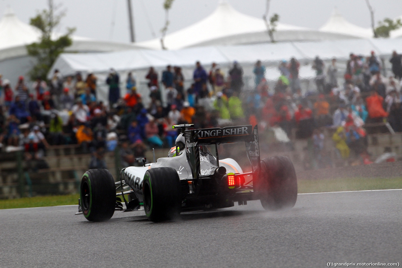 GP GIAPPONE, 25.09.2015 - Prove Libere 2, Sergio Perez (MEX) Sahara Force India F1 VJM08