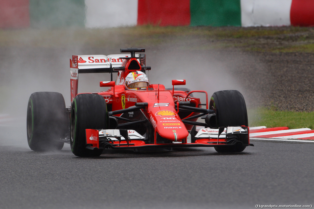 GP GIAPPONE, 25.09.2015 - Prove Libere 2, Sebastian Vettel (GER) Ferrari SF15-T