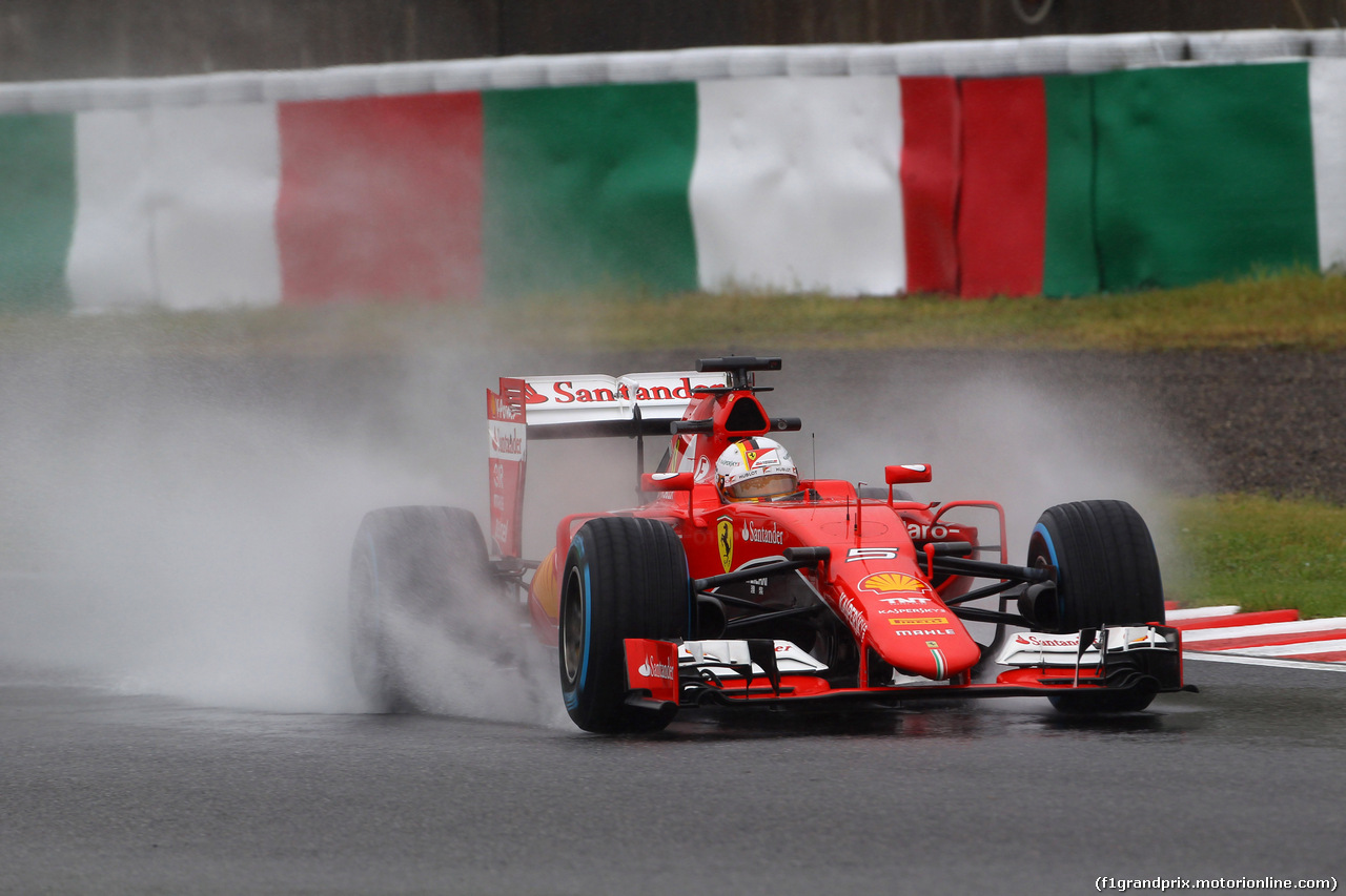 GP GIAPPONE, 25.09.2015 - Prove Libere 2, Sebastian Vettel (GER) Ferrari SF15-T