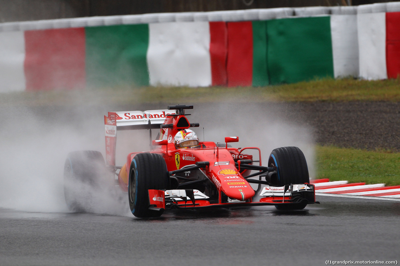 GP GIAPPONE, 25.09.2015 - Prove Libere 2, Sebastian Vettel (GER) Ferrari SF15-T