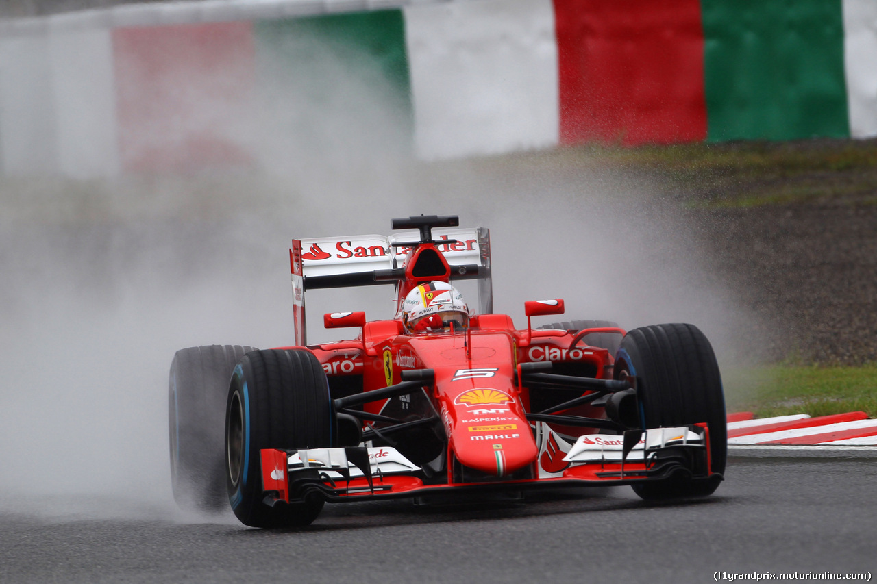 GP GIAPPONE, 25.09.2015 - Prove Libere 2, Sebastian Vettel (GER) Ferrari SF15-T