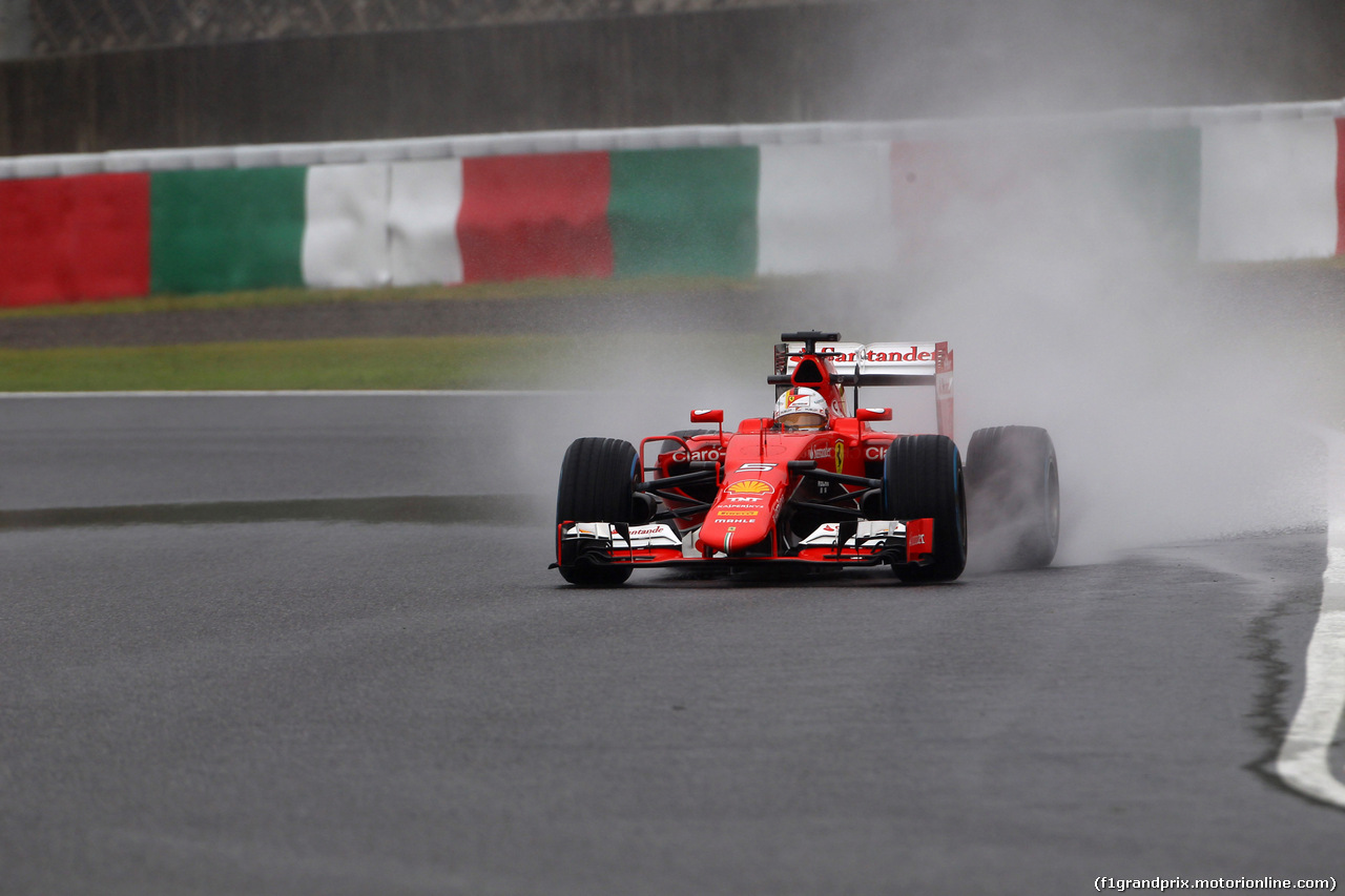 GP GIAPPONE, 25.09.2015 - Prove Libere 2, Sebastian Vettel (GER) Ferrari SF15-T