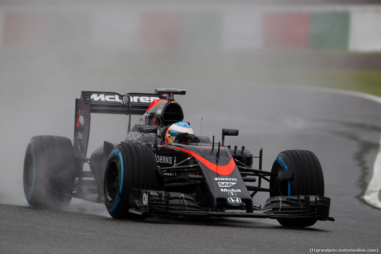 GP GIAPPONE, 25.09.2015 - Prove Libere 2, Fernando Alonso (ESP) McLaren Honda MP4-30