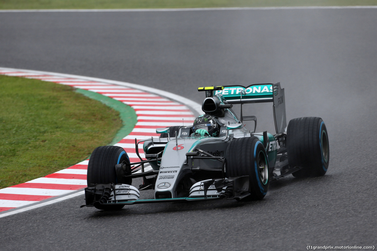 GP GIAPPONE, 25.09.2015 - Prove Libere 2, Nico Rosberg (GER) Mercedes AMG F1 W06