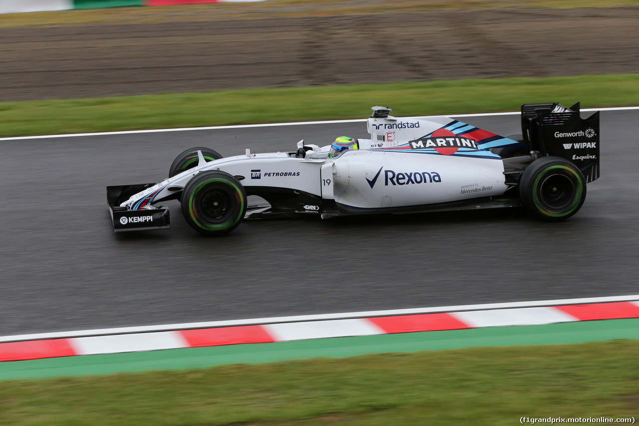 GP GIAPPONE, 25.09.2015 - Prove Libere 2, Felipe Massa (BRA) Williams F1 Team FW37