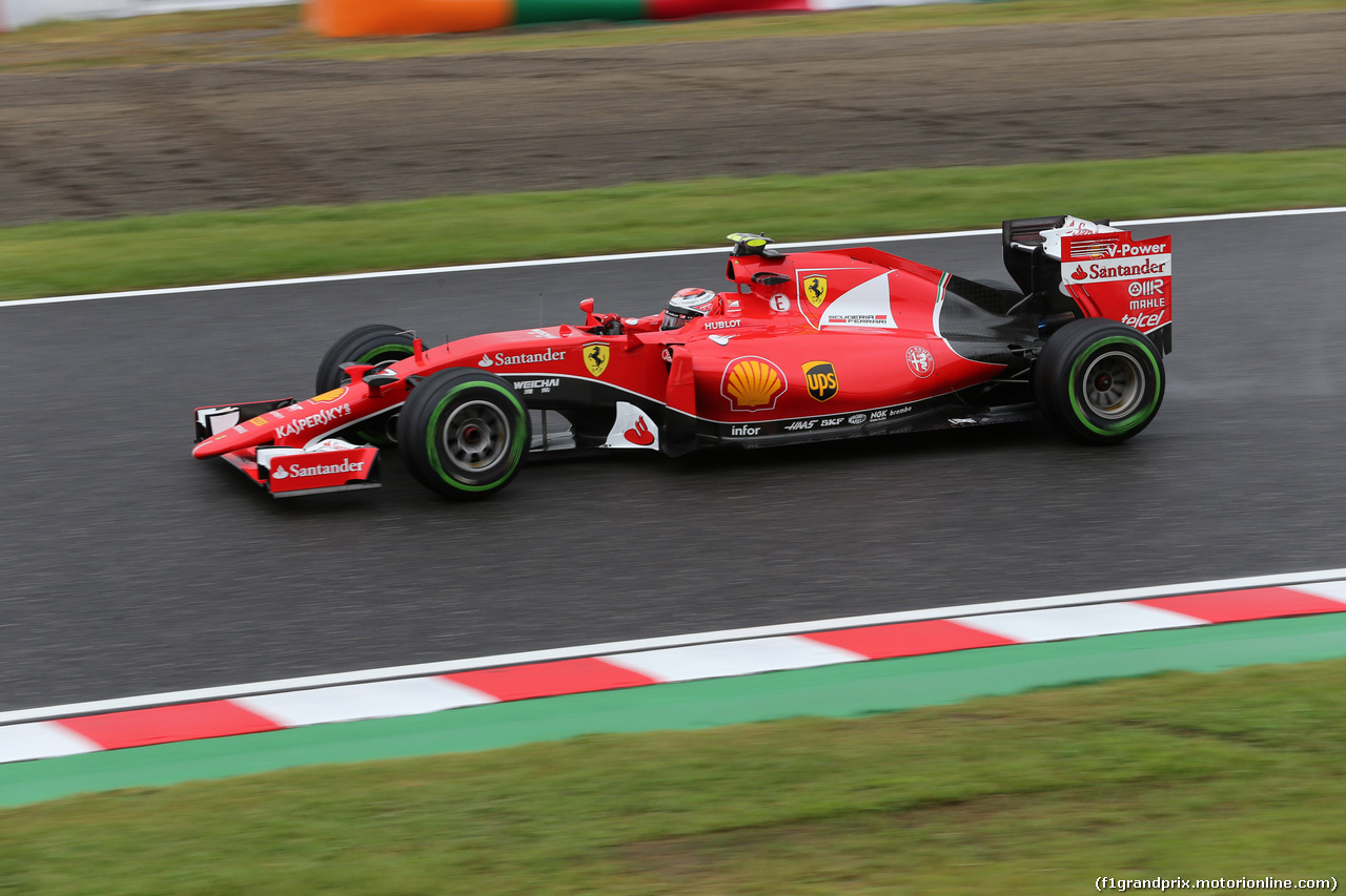 GP GIAPPONE, 25.09.2015 - Prove Libere 2, Kimi Raikkonen (FIN) Ferrari SF15-T