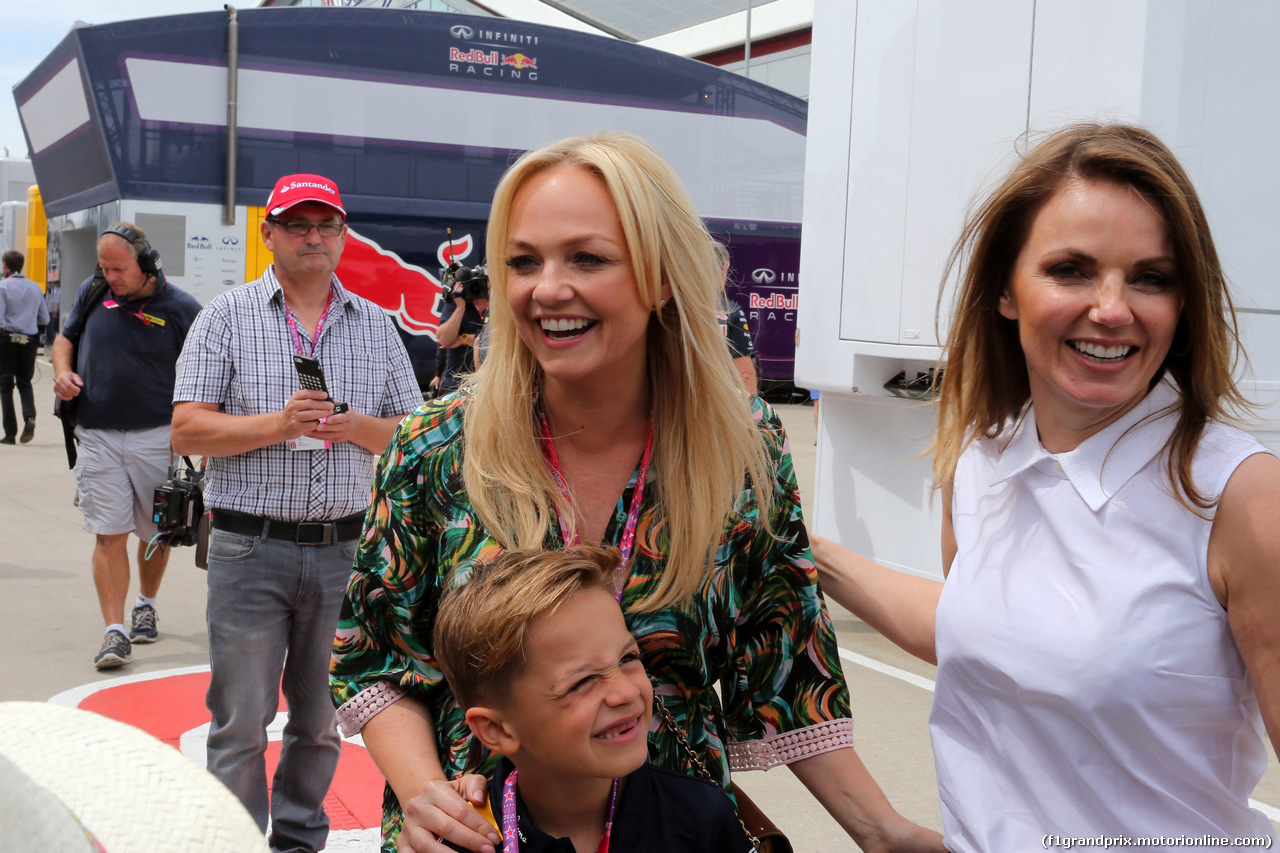 GP GRAN BRETAGNA, 05.07.2015 - Emma Bunton (GBR) Singer; e Geri Halliwell (GBR) Singer.