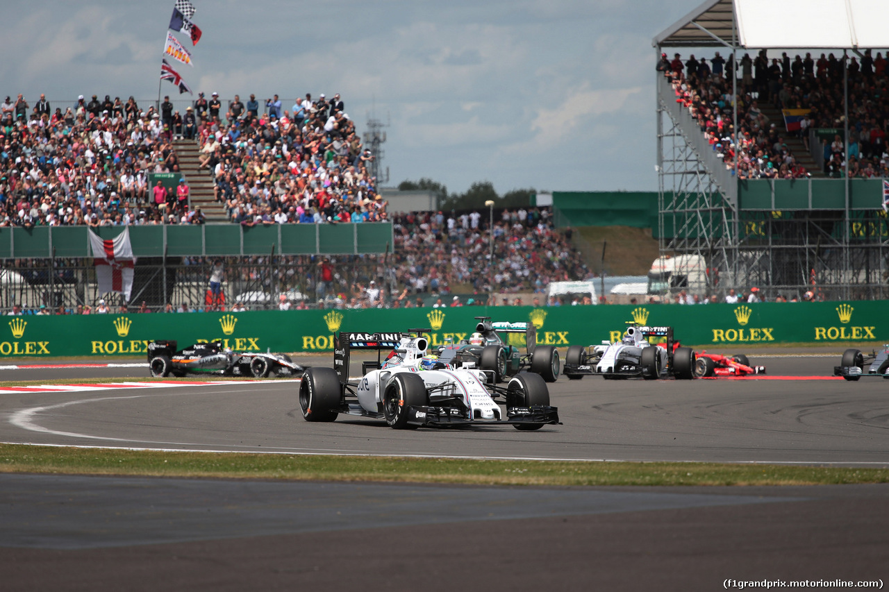 GP GRAN BRETAGNA, 05.07.2015- Gara, Felipe Massa (BRA) Williams F1 Team FW37