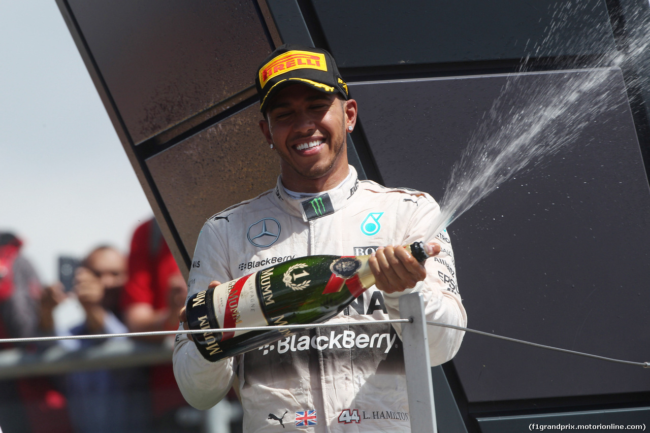 GP GRAN BRETAGNA, 05.07.2015- Gara, 1st position Lewis Hamilton (GBR) Mercedes AMG F1 W06