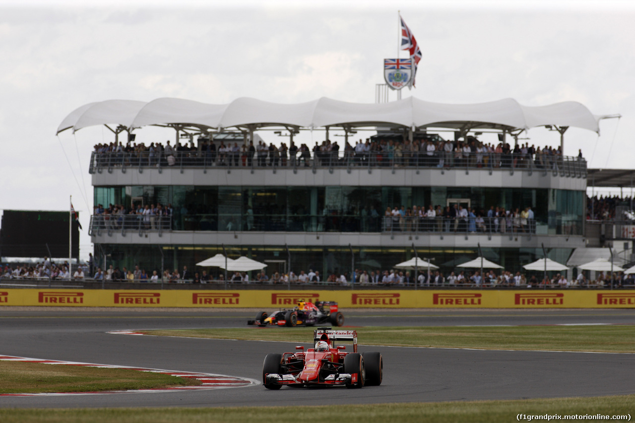 GP GRAN BRETAGNA, 05.07.2015- Gara, Sebastian Vettel (GER) Ferrari SF15-T