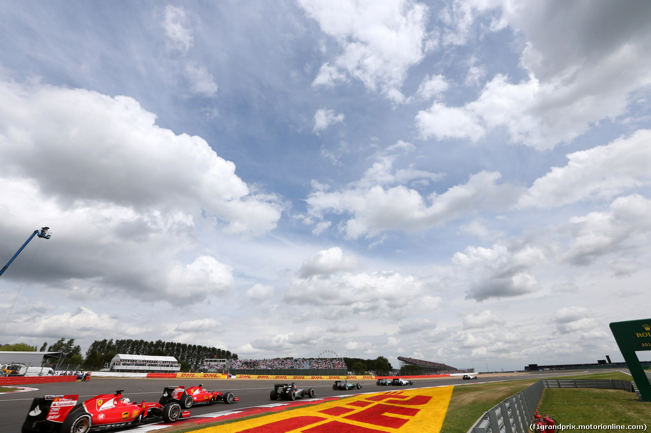 GP GRAN BRETAGNA, 05.07.2015- Gara, Sebastian Vettel (GER) Ferrari SF15-T