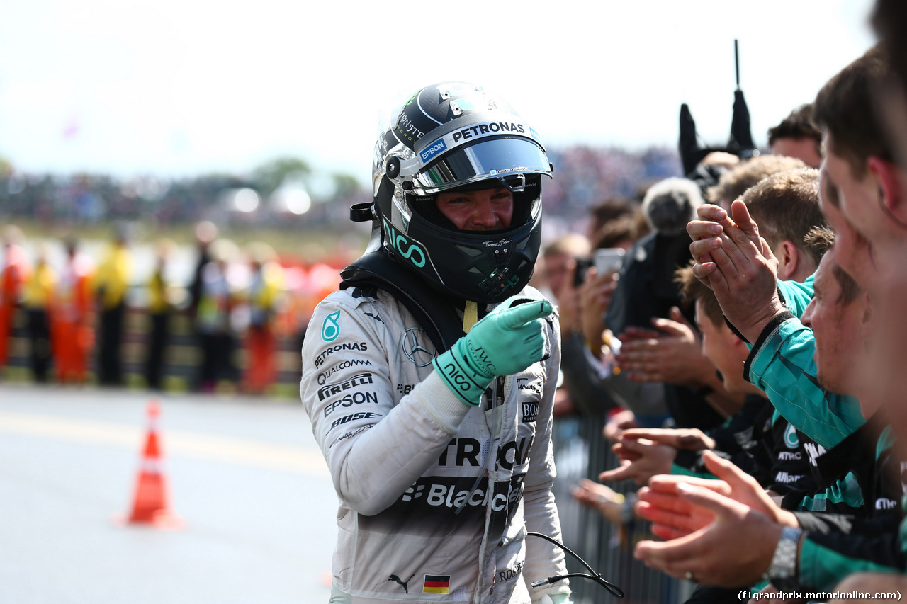 GP GRAN BRETAGNA, 05.07.2015- Gara, secondo Nico Rosberg (GER) Mercedes AMG F1 W06