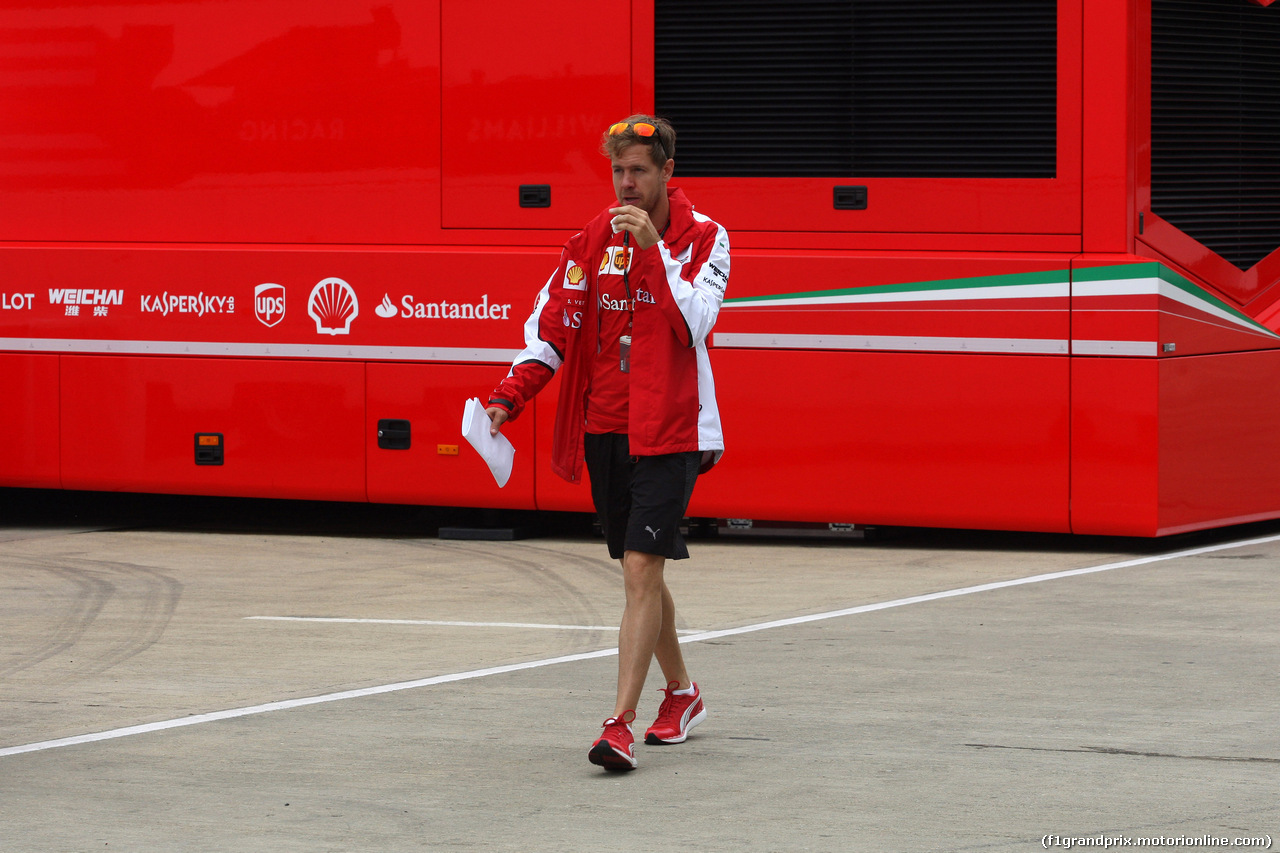 GP GRAN BRETAGNA, 02.07.2015 - Sebastian Vettel (GER) Ferrari SF15-T
