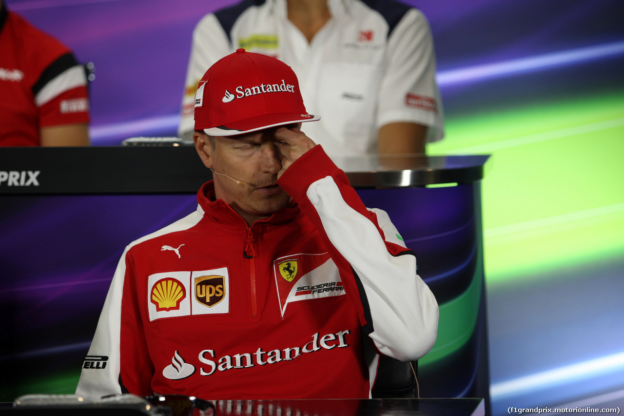GP GRAN BRETAGNA, 02.07.2015 - Conferenza Stampa, Kimi Raikkonen (FIN) Ferrari SF15-T
