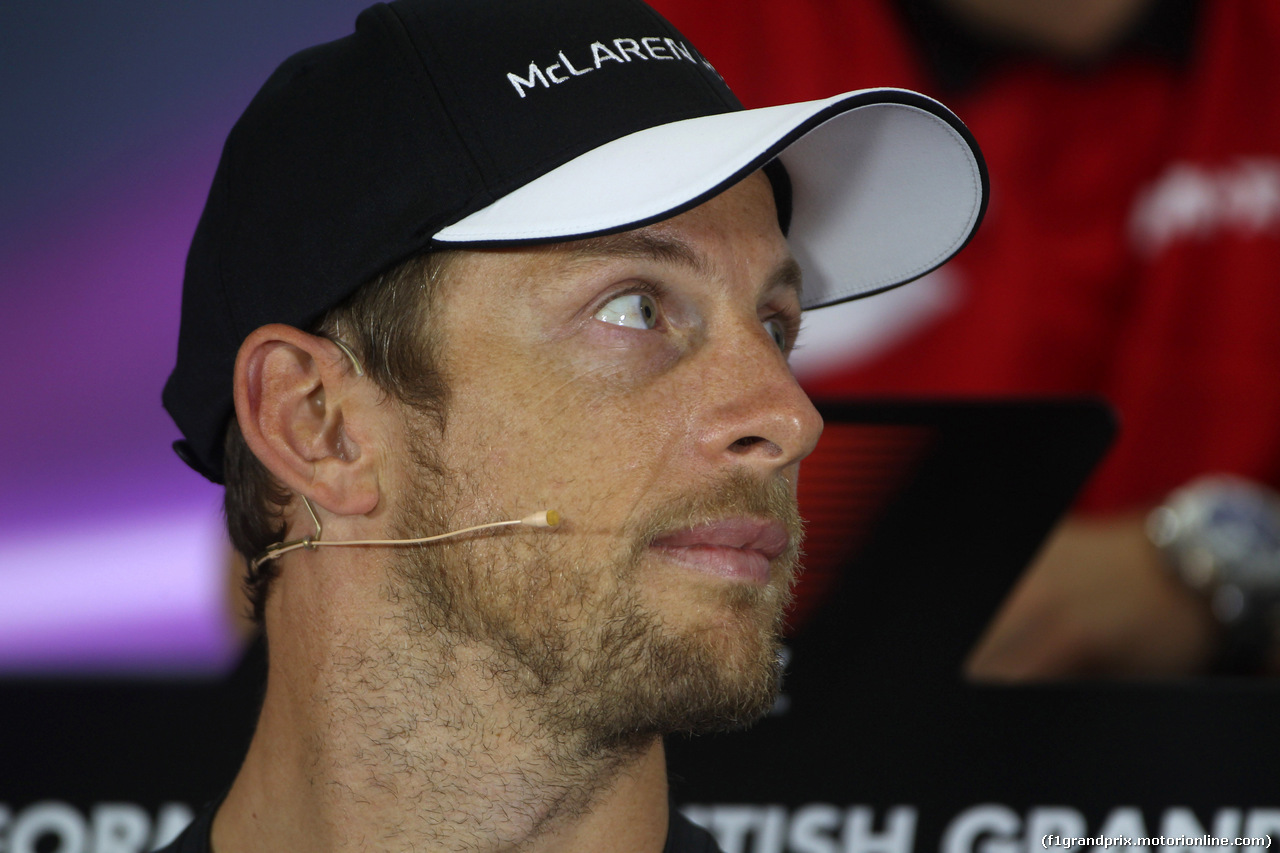 GP GRAN BRETAGNA, 02.07.2015 - Conferenza Stampa, Jenson Button (GBR)  McLaren Honda MP4-30.