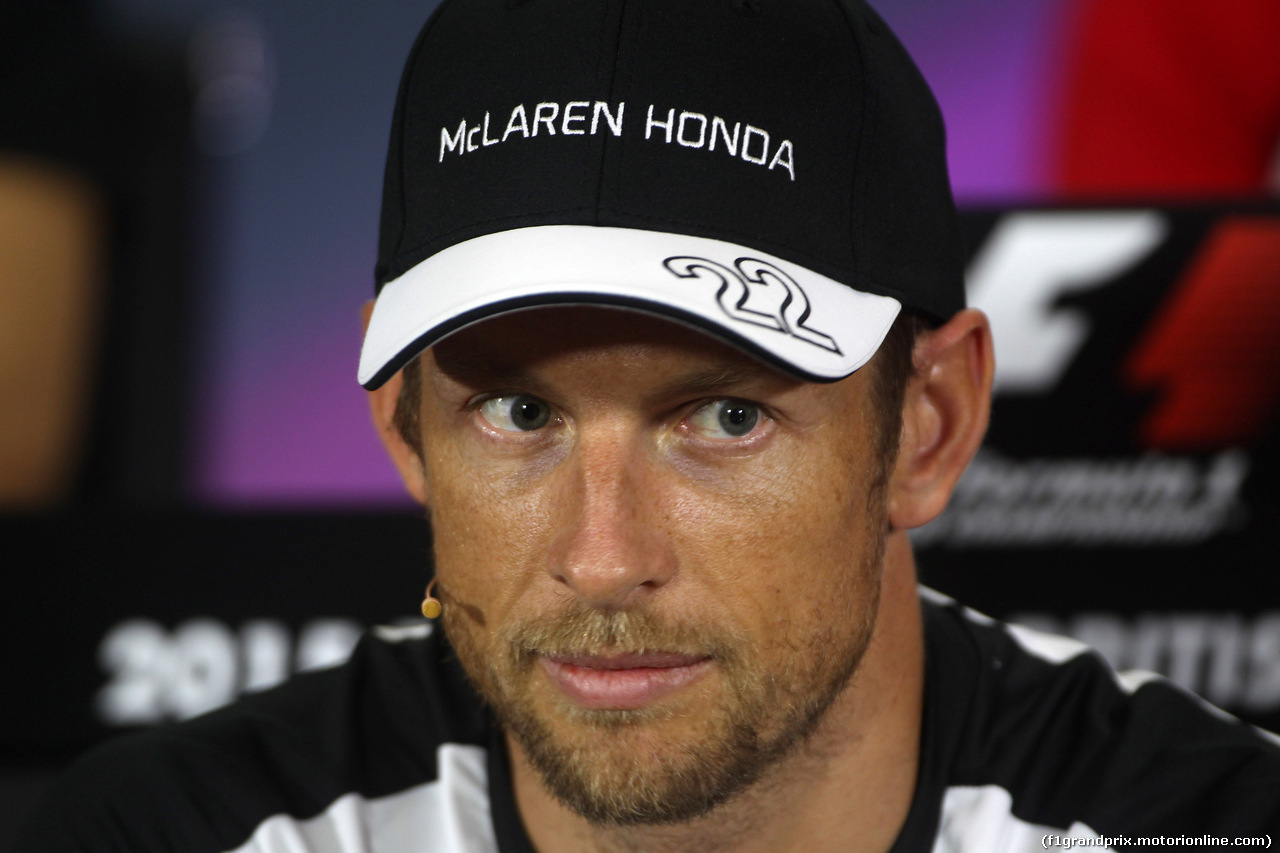 GP GRAN BRETAGNA, 02.07.2015 - Conferenza Stampa, Jenson Button (GBR)  McLaren Honda MP4-30.