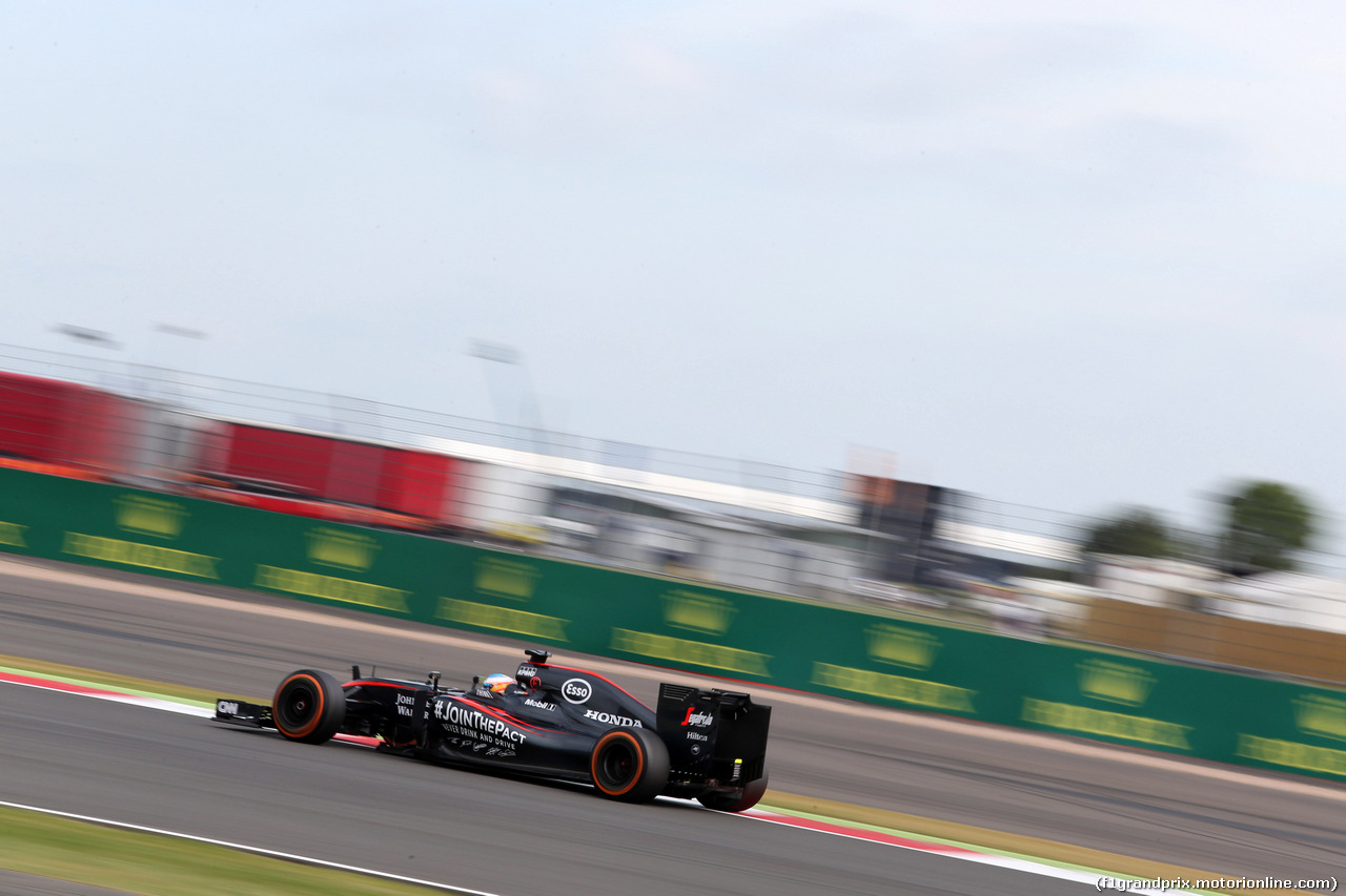 GP GRAN BRETAGNA, 04.07.2015 - Prove Libere 3, Fernando Alonso (ESP) McLaren Honda MP4-30