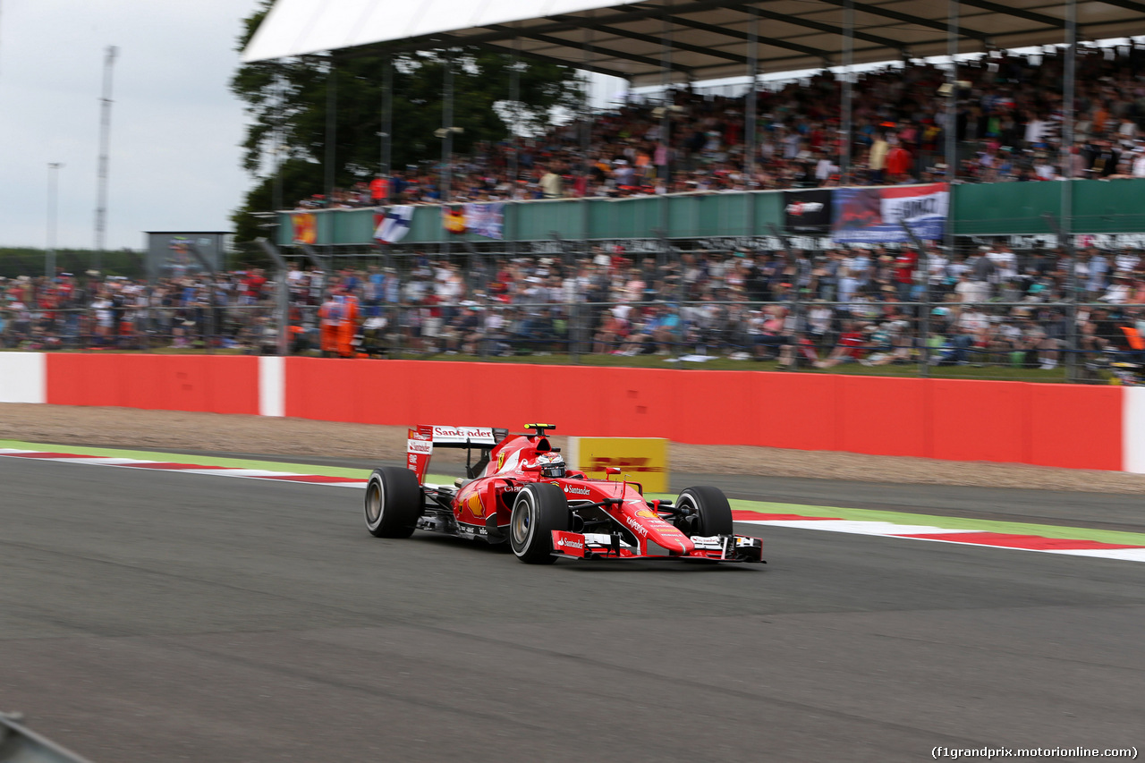 GP GRAN BRETAGNA, 04.07.2015 - Prove Libere 3, Kimi Raikkonen (FIN) Ferrari SF15-T