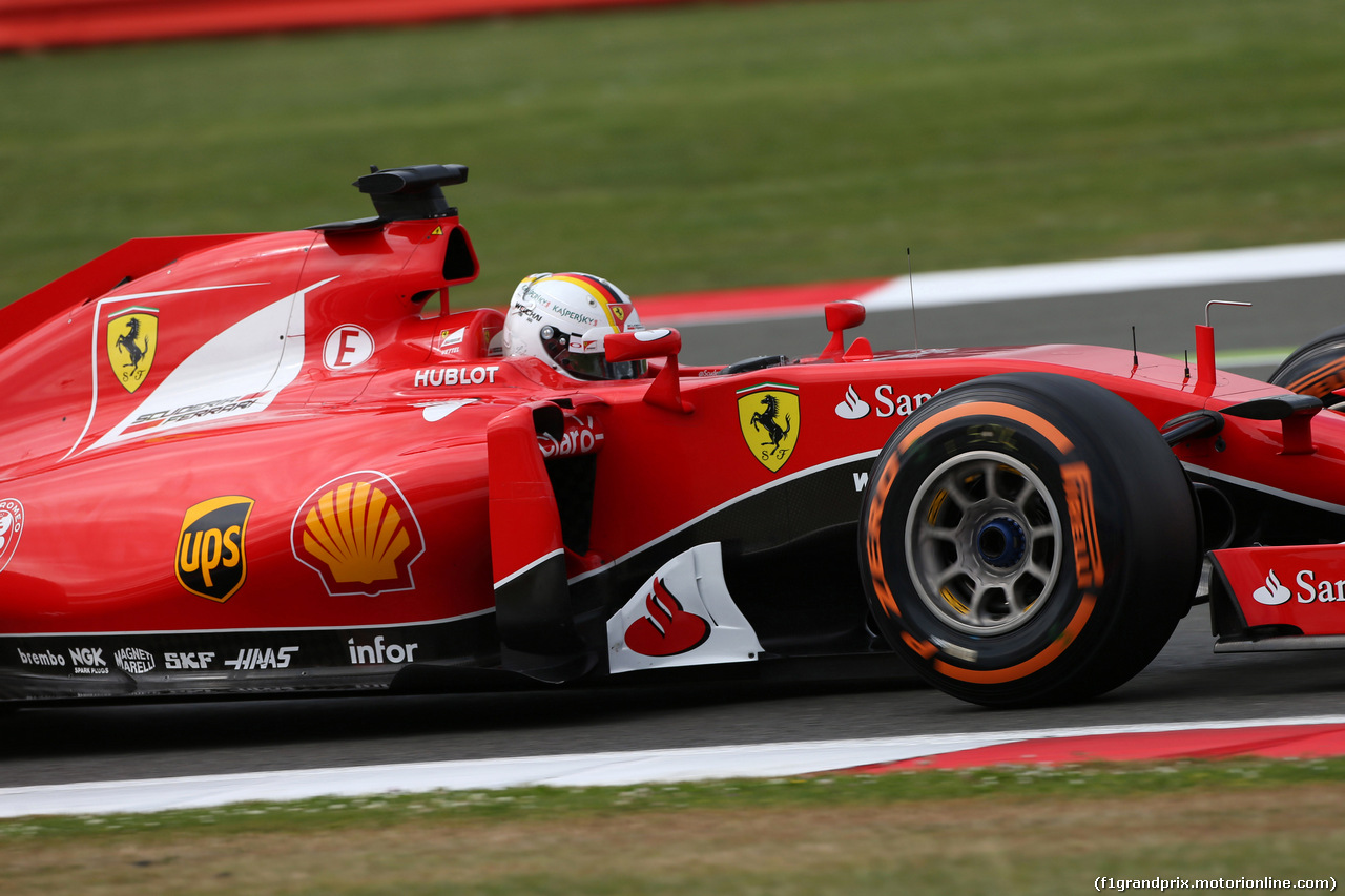 GP GRAN BRETAGNA, 04.07.2015 - Prove Libere 3, Sebastian Vettel (GER) Ferrari SF15-T
