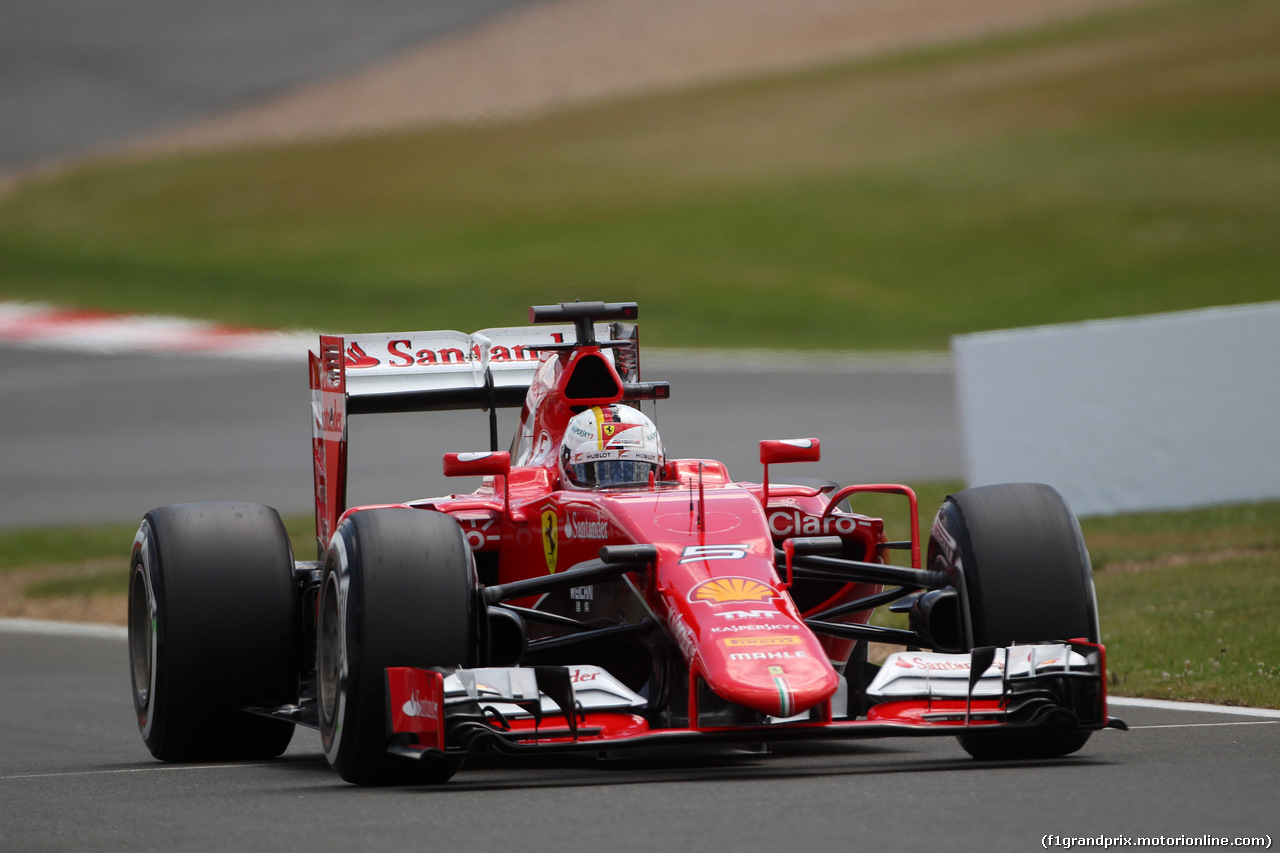GP GRAN BRETAGNA, 04.07.2015 - Qualifiche, Sebastian Vettel (GER) Ferrari SF15-T