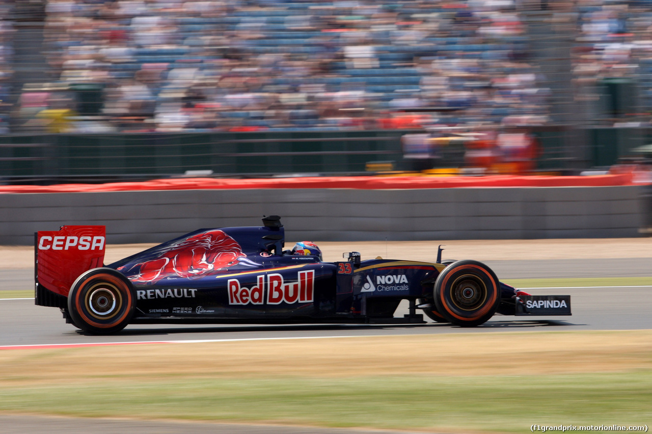 GP GRAN BRETAGNA, 03.07.2015 - Prove Libere 1, Max Verstappen (NED) Scuderia Toro Rosso STR10