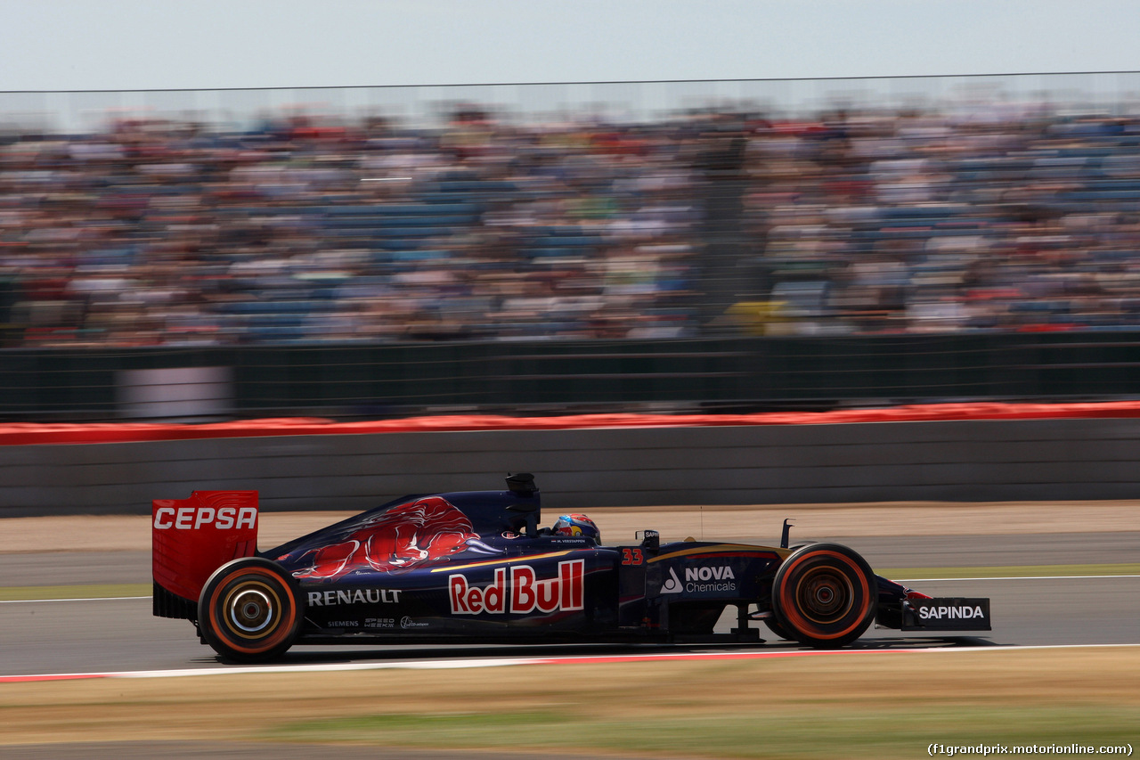 GP GRAN BRETAGNA, 03.07.2015 - Prove Libere 1, Max Verstappen (NED) Scuderia Toro Rosso STR10
