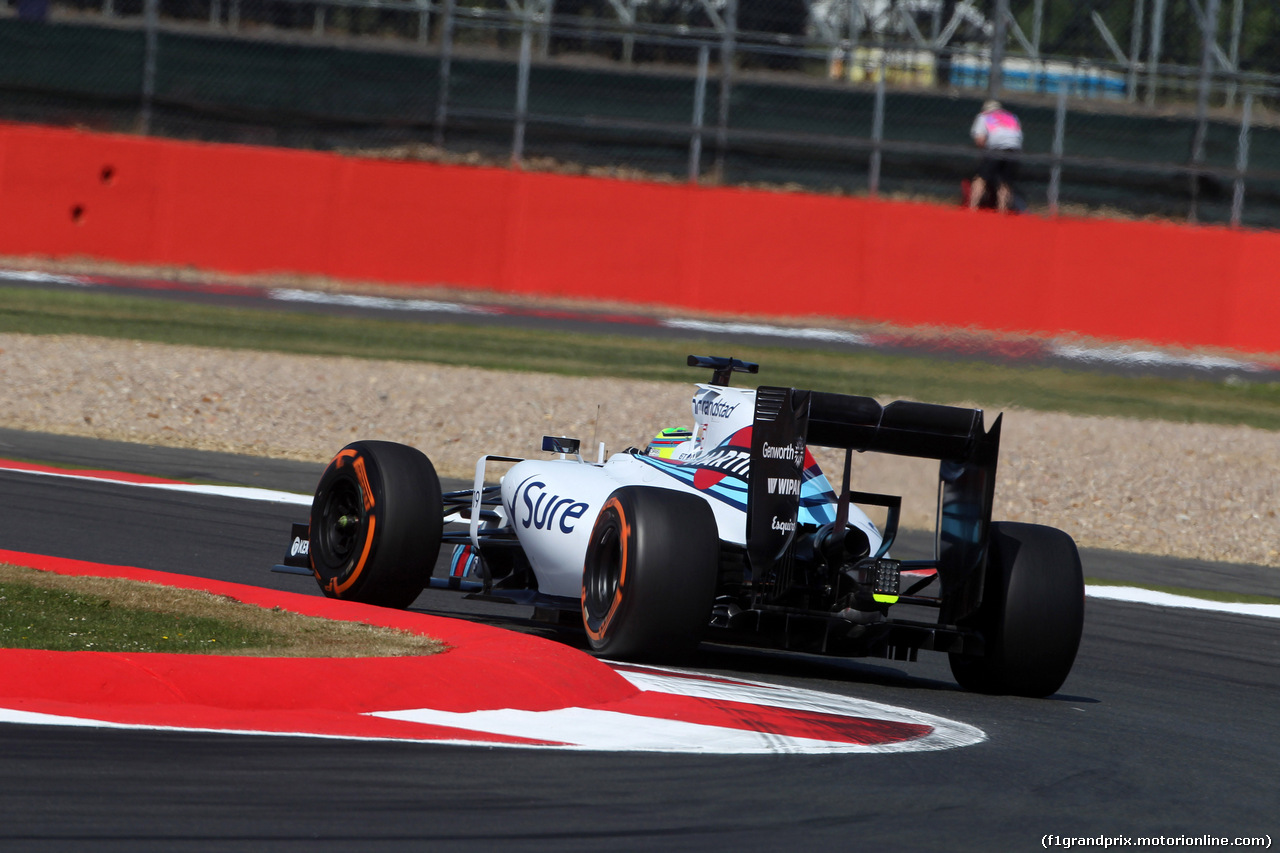 GP GRAN BRETAGNA, 03.07.2015 - Prove Libere 1, Felipe Massa (BRA) Williams F1 Team FW37