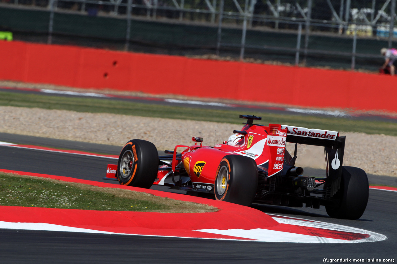 GP GRAN BRETAGNA, 03.07.2015 - Prove Libere 1, Sebastian Vettel (GER) Ferrari SF15-T