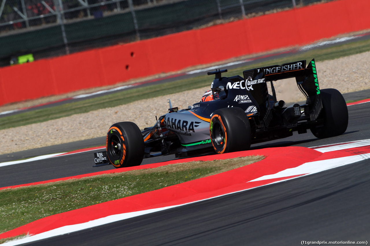 GP GRAN BRETAGNA, 03.07.2015 - Prove Libere 1, Nico Hulkenberg (GER) Sahara Force India F1 VJM08