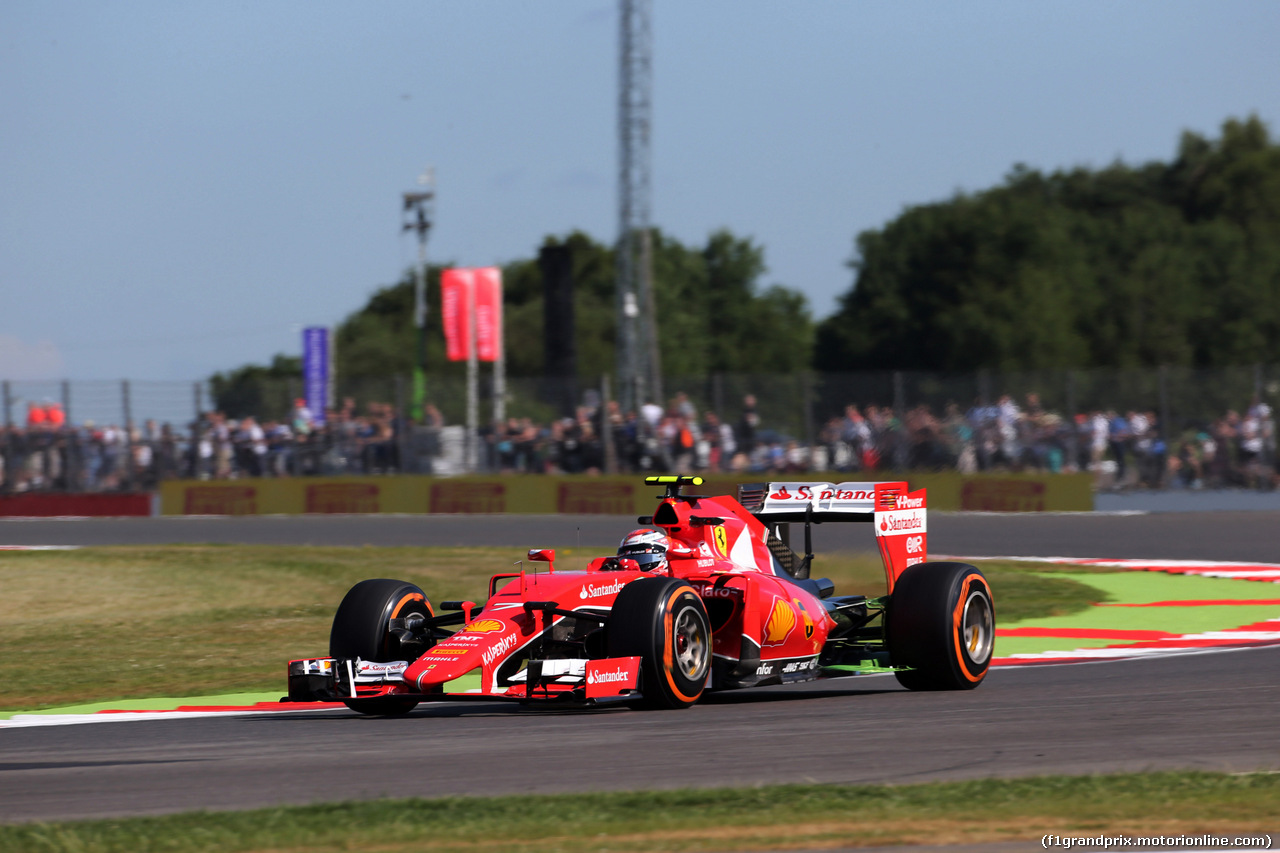 GP GRAN BRETAGNA, 03.07.2015 - Prove Libere 1, Kimi Raikkonen (FIN) Ferrari SF15-T