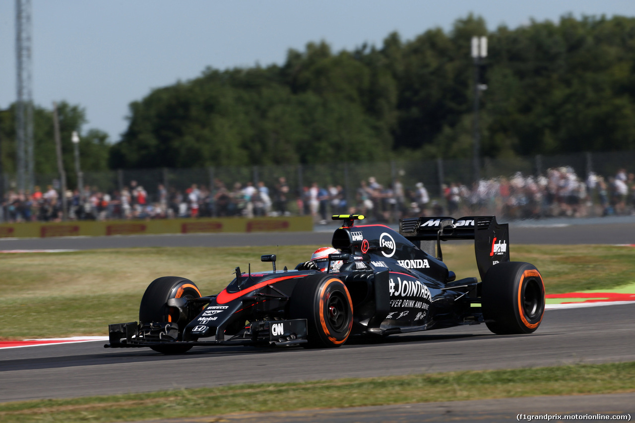 GP GRAN BRETAGNA, 03.07.2015 - Prove Libere 1, Jenson Button (GBR)  McLaren Honda MP4-30.