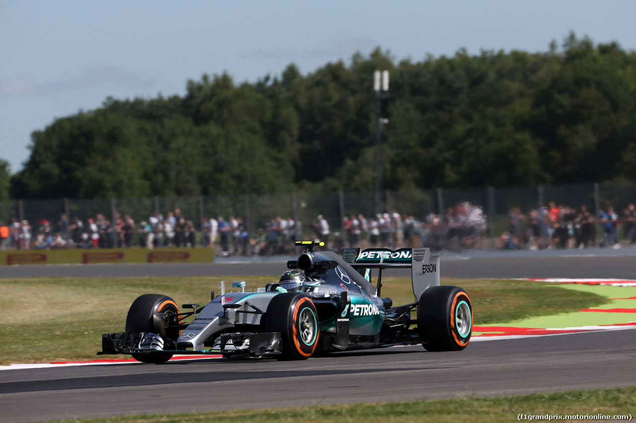 GP GRAN BRETAGNA, 03.07.2015 - Prove Libere 1, Nico Rosberg (GER) Mercedes AMG F1 W06