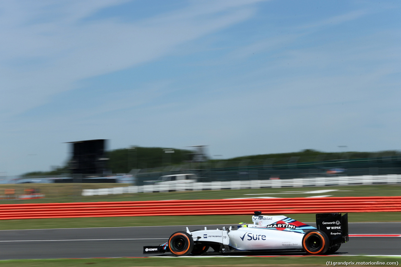 GP GRAN BRETAGNA, 03.07.2015 - Prove Libere 1, Felipe Massa (BRA) Williams F1 Team FW37