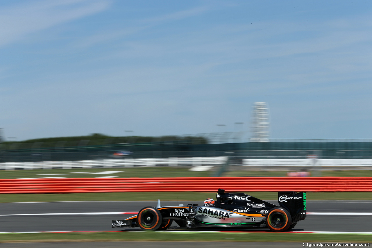 GP GRAN BRETAGNA, 03.07.2015 - Prove Libere 1, Nico Hulkenberg (GER) Sahara Force India F1 VJM08