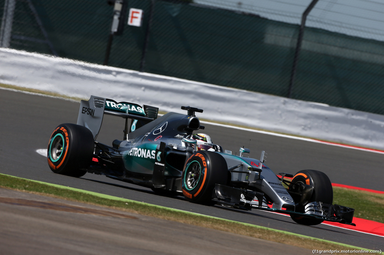GP GRAN BRETAGNA, 03.07.2015 - Prove Libere 1, Lewis Hamilton (GBR) Mercedes AMG F1 W06