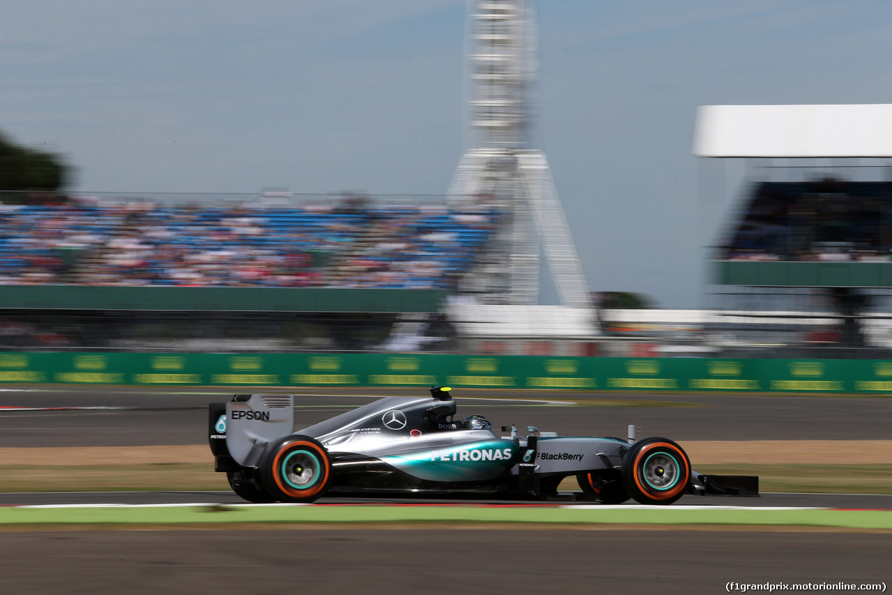 GP GRAN BRETAGNA, 03.07.2015 - Prove Libere 1, Nico Rosberg (GER) Mercedes AMG F1 W06